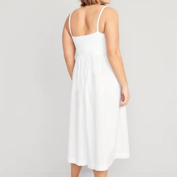 NWT Old Navy Fit & Flare Combination Midi Cami Dress for Women - Picture 5 of 7